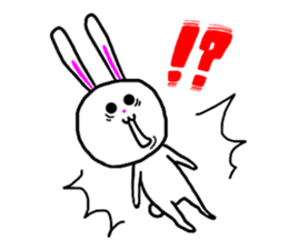 Pretty sticker of white rabbit sticker #11867596