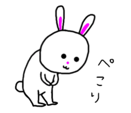 Pretty sticker of white rabbit sticker #11867598