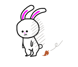 Pretty sticker of white rabbit sticker #11867604