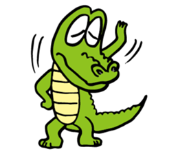 Erect alligator sticker #11868151
