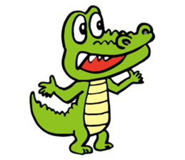 Erect alligator sticker #11868152
