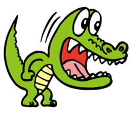 Erect alligator sticker #11868153