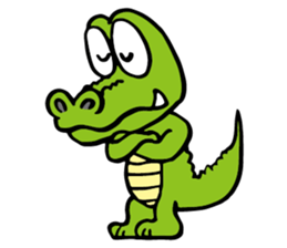 Erect alligator sticker #11868154