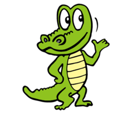 Erect alligator sticker #11868155
