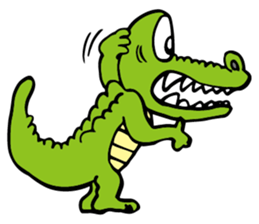Erect alligator sticker #11868156