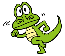 Erect alligator sticker #11868157