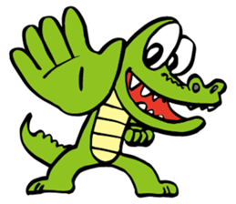 Erect alligator sticker #11868158