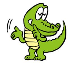 Erect alligator sticker #11868159
