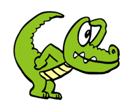 Erect alligator sticker #11868160