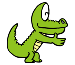 Erect alligator sticker #11868162