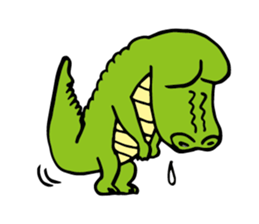 Erect alligator sticker #11868163