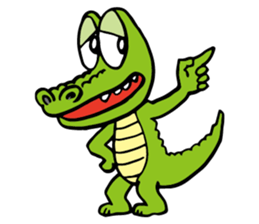 Erect alligator sticker #11868164