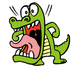 Erect alligator sticker #11868165