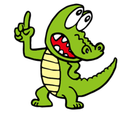 Erect alligator sticker #11868166