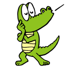 Erect alligator sticker #11868167