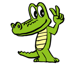 Erect alligator sticker #11868169