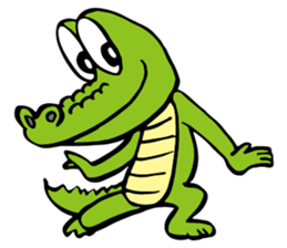 Erect alligator sticker #11868170