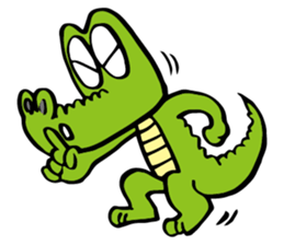 Erect alligator sticker #11868171