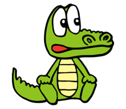 Erect alligator sticker #11868172