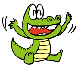 Erect alligator sticker #11868173