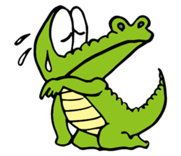 Erect alligator sticker #11868174