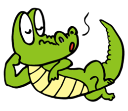 Erect alligator sticker #11868175