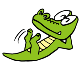 Erect alligator sticker #11868176