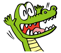 Erect alligator sticker #11868178