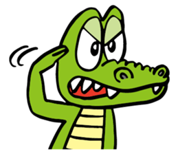 Erect alligator sticker #11868179