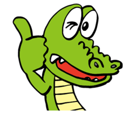 Erect alligator sticker #11868180