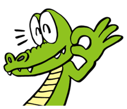 Erect alligator sticker #11868182