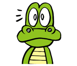 Erect alligator sticker #11868183