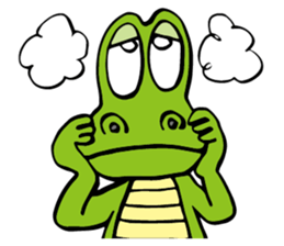 Erect alligator sticker #11868184