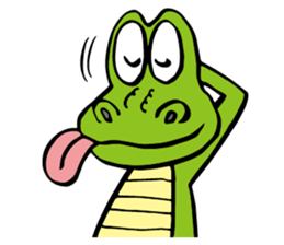 Erect alligator sticker #11868185