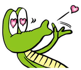 Erect alligator sticker #11868186