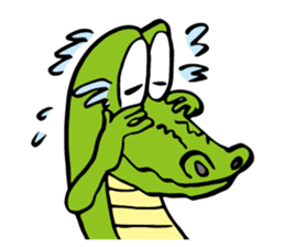 Erect alligator sticker #11868187