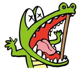 Erect alligator sticker #11868188