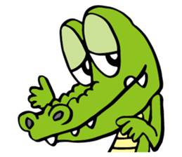 Erect alligator sticker #11868189