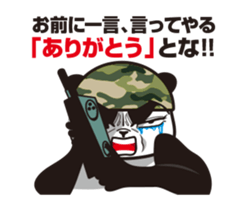 The panda sergeant who crosses TSUNDERE sticker #11868320