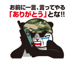 The panda sergeant who crosses TSUNDERE sticker #11868320