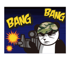 The panda sergeant who crosses TSUNDERE sticker #11868323