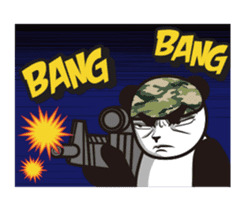 The panda sergeant who crosses TSUNDERE sticker #11868323