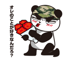 The panda sergeant who crosses TSUNDERE sticker #11868326
