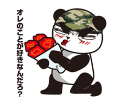 The panda sergeant who crosses TSUNDERE sticker #11868326