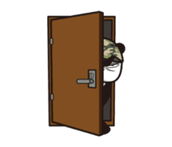 The panda sergeant who crosses TSUNDERE sticker #11868331