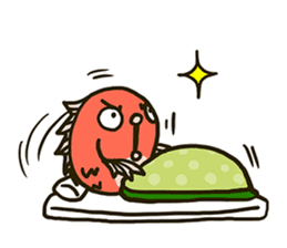 Squid and Red sea bream. sticker #11869339