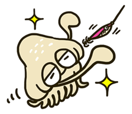 Squid and Red sea bream. sticker #11869345