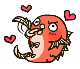 Squid and Red sea bream. sticker #11869355