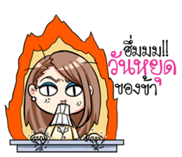 Mad office worker. sticker #11870168