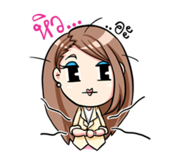 Mad office worker. sticker #11870178